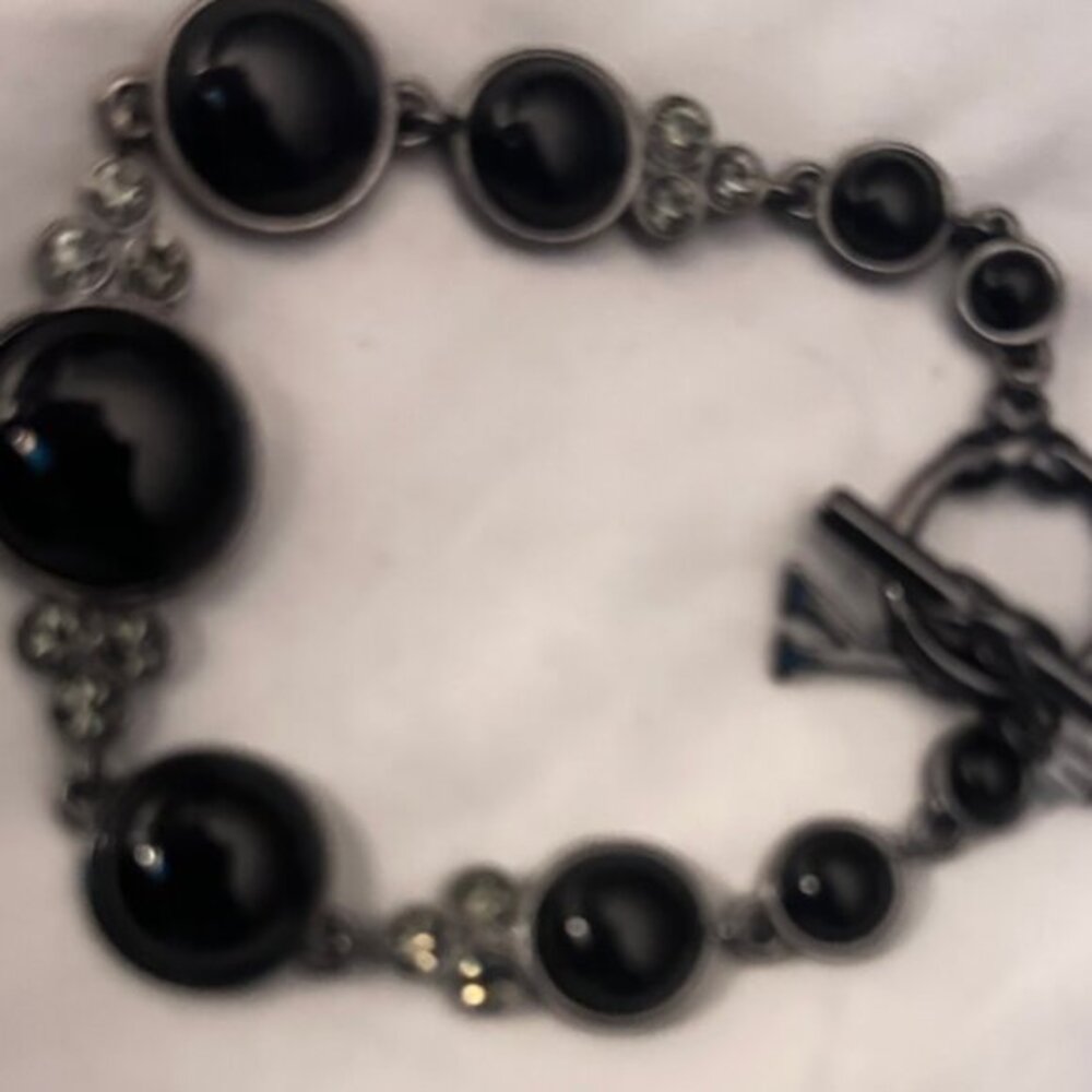 Black‎ and Silver Bracelet